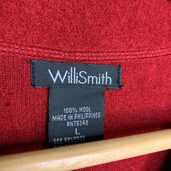 WILLI SMITH Red Boiled Wool Snap Closure Jacket L - Picture 4 of 7